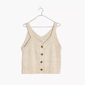 Rainbow Marled Wakefield Button-Front Sweater Tank